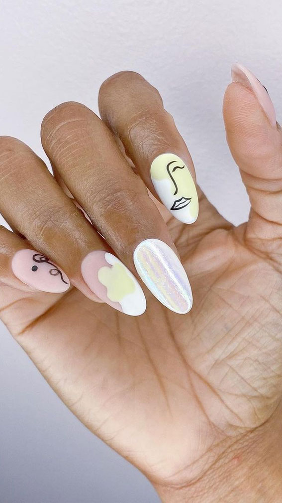 Best Summer Nails 2021 To Rock Your Look : Abstract, Chrome & Nude Nails