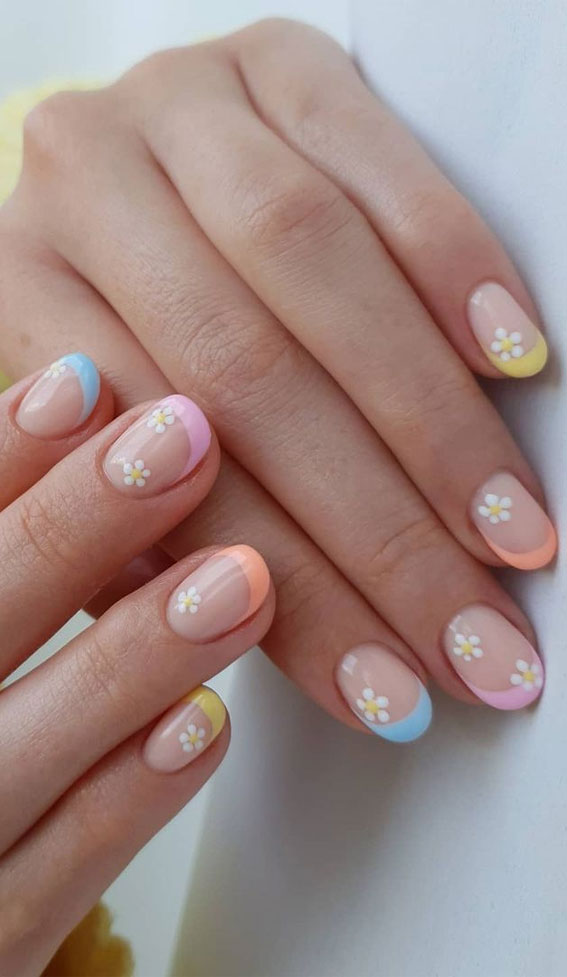 Best Summer Nails 2021 To Rock Your Look : Flowers & French Inspired Nails
