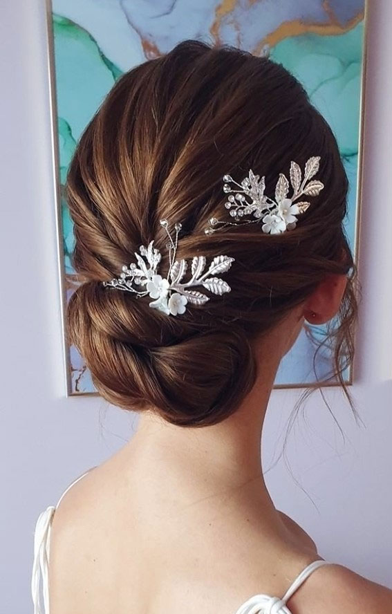 updo hairstyle, wedding updo, prom hairstyle, updo hairstyles, low bun #weddinghair #updohairstyles twisted updo