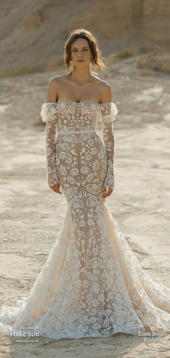 Breathtaking wedding dresses we can’t get enough : “Grace” off the shoulder mermaid wedding dress