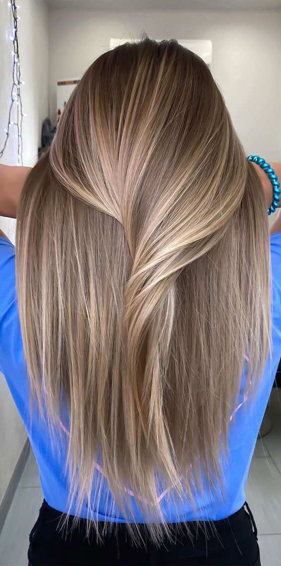 Best Brown Hair Colour Ideas with Highlights and Lowlights : Warm Creamy  Latte and Blonde