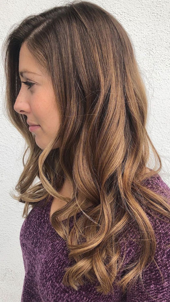 27 Caramel Hair Color Ideas : balayage with a touch of warmth