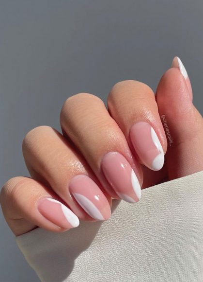 59 Summer Nail Colours and Design Inspo for 2021 : Simple Negative ...