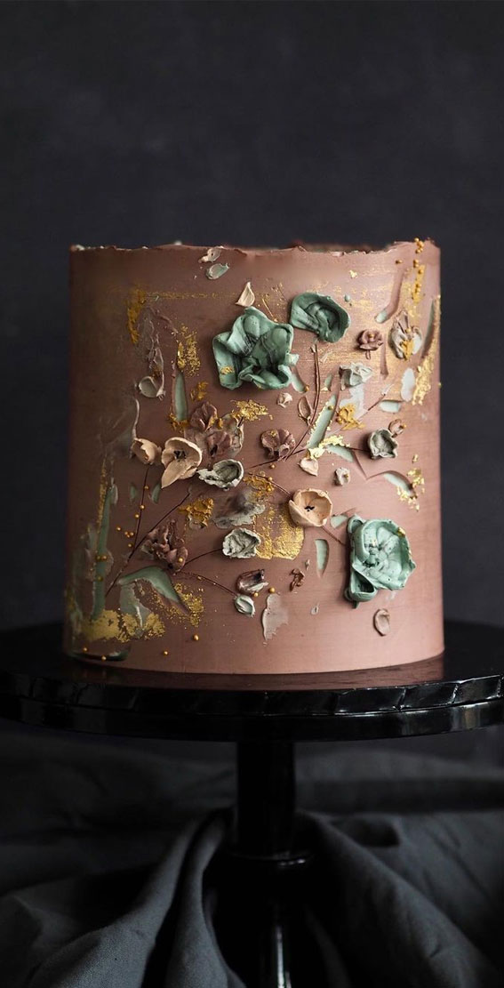 38+ Beautiful Cake Designs To Swoon : Modern Buttercream Cake