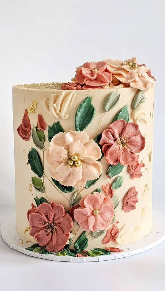 38+ Beautiful Cake Designs To Swoon : Pretty floral Cake