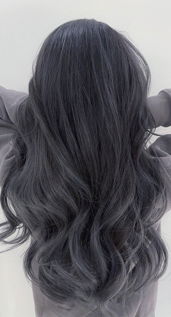 25 Trendy Grey & Silver Hair Colour Ideas for 2021 : Dark silver charcoal  balayage