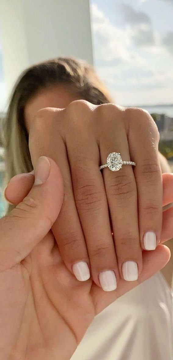 30 Oval Engagement Rings The Perfect Choice : Oval Cut Engagement Ring & Wedding Ring