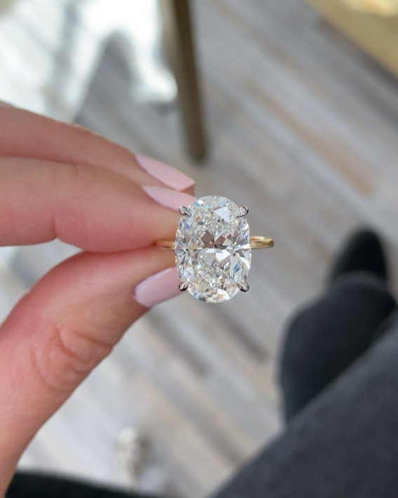 44 Insanely Gorgeous Engagement Rings –Solitaire Oval engagement ring