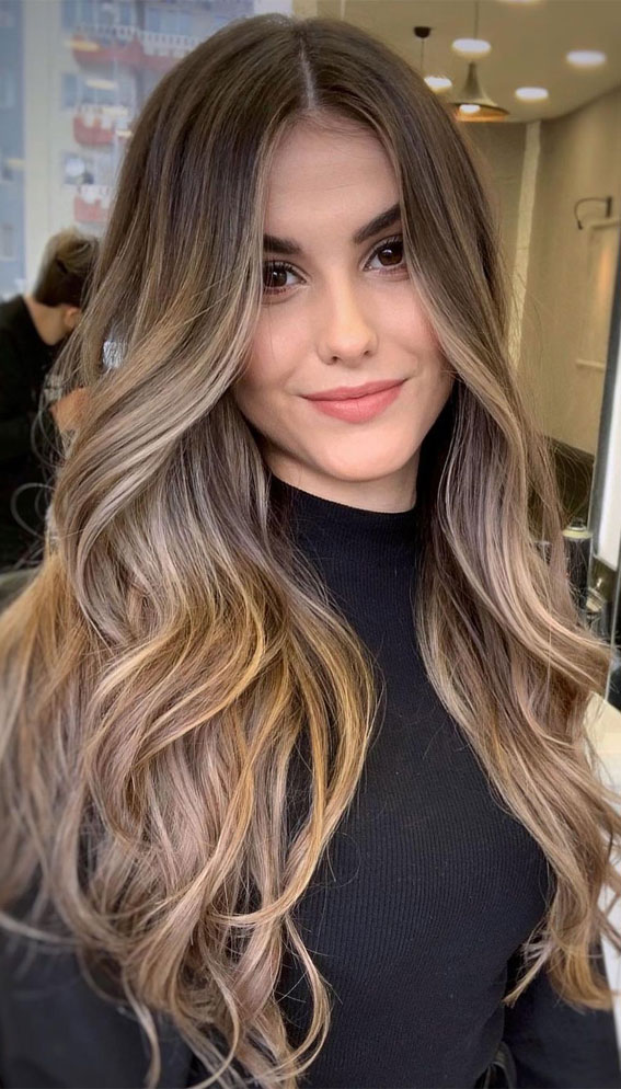39 Best Autumn Hair Colours & Styles For 2021 : Light Brown with Cool  Blonde Tone Highlights