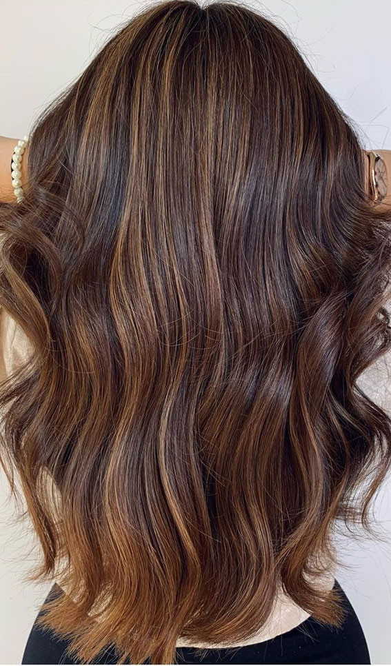 39 Best Autumn Hair Colours  & Styles For 2021 : Milk Chocolate Brown French Balayage