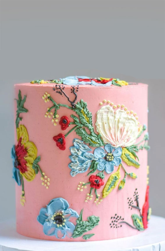 hand painted buttercream cake, cake decorating ideas, chocolate cake decorating ideas, birthday cake, birthday cake ideas, cake designs, cute cake ideas