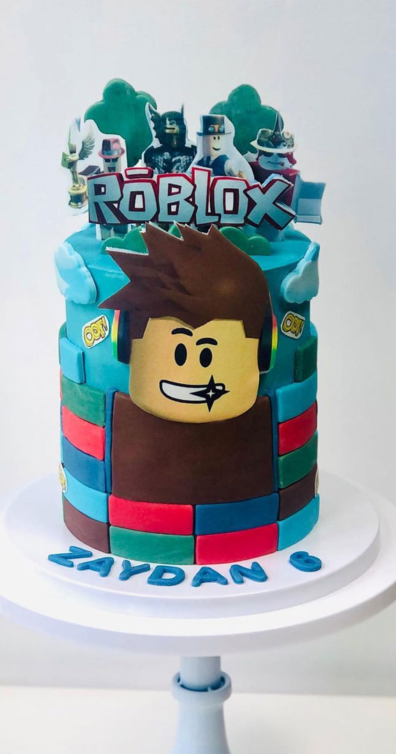 Roblox themed cake  Roblox birthday cake, Themed cakes, Roblox cake