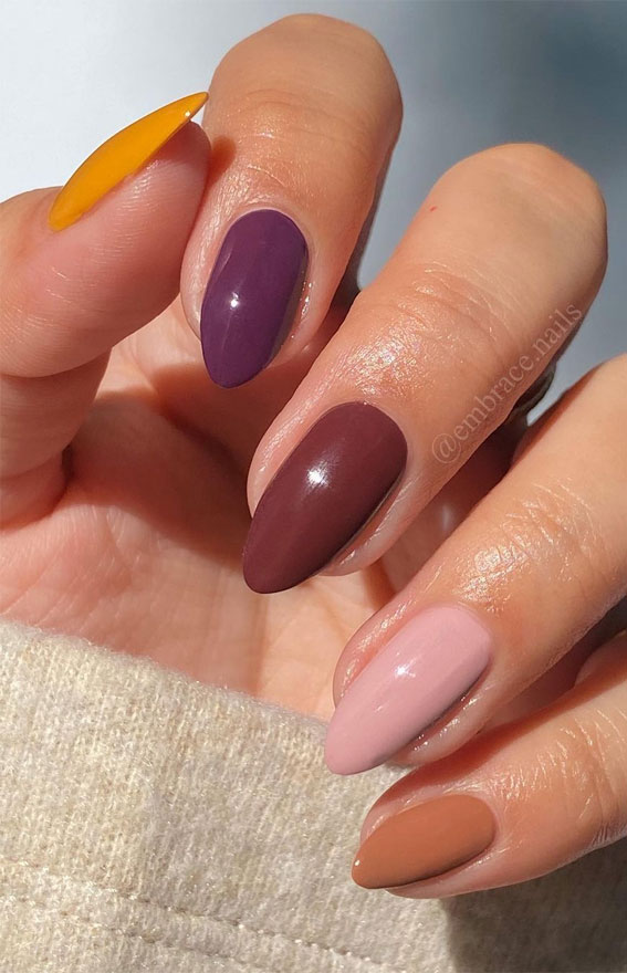 Cute Fall Nails To Help You Get Ready for Autumn Manicure : Fall Nail Colours
