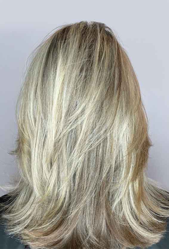 42 Best Layered Haircuts & Hairstyles : Dimensional Blonde Layered Haircut