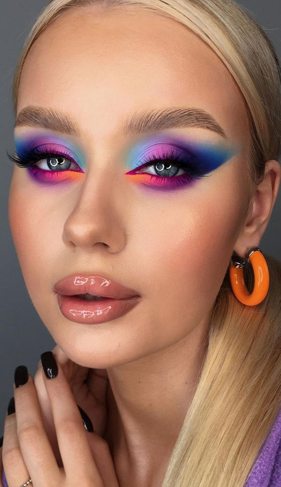 34 Creative Eyeshadow Looks That’re Wearable : Bright and Colourful Eyeshadow
