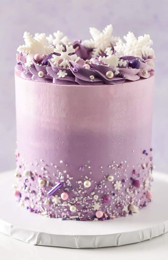 winter cakes 2021, winter cake ideas 2021, ombre winter cake, winter cakes, buttercream winter cake, simple winter cake, winter themed cake ideas, winter birthday cakes, winter cake images