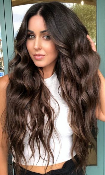 36 Chic Winter Hair Colour Ideas & Styles For 2021 : Rich Chocolate ...