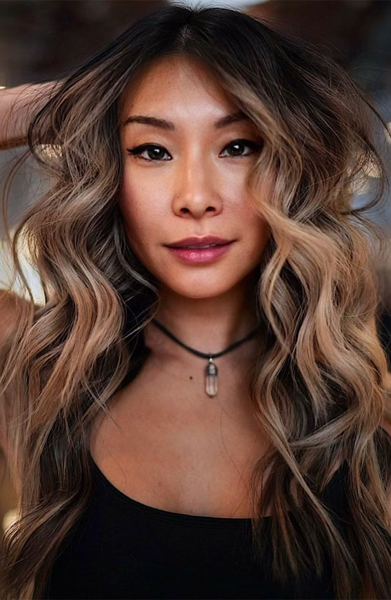 36 Chic Winter Hair Colour Ideas & Styles For 2021 : Toffee Bronde Hair
