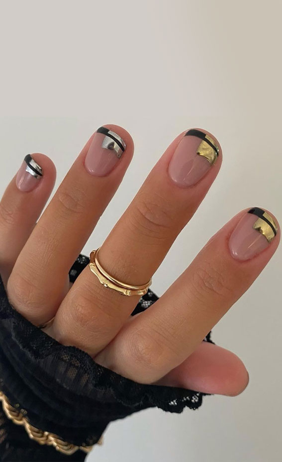 chrome french tips, spring nails 2022, 2022 nail trends, acrylic nails 2022, french nail designs pictures, gel nails 2022, spring 2022 nail trends, french nails 2022, modern french manicure, french nail designs with color, colored French tip nails 2022