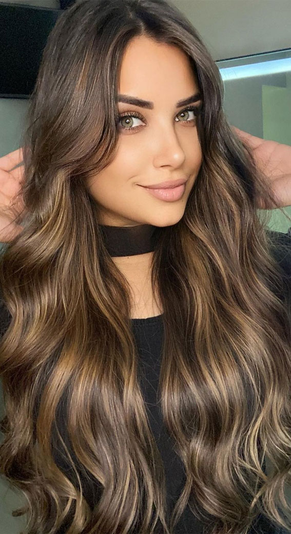 38 Best Hair Colour Trends 2022 That’ll Be Big : Dark Chocolate with Coffee Brown