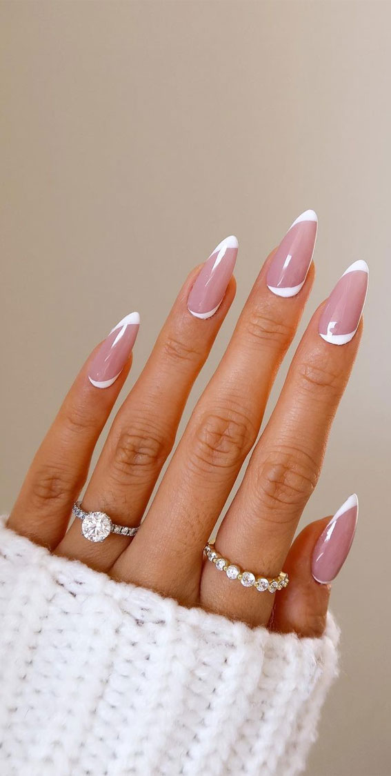 40 Best Wedding Nails 2022 : Sweet French Tips & Reverse French