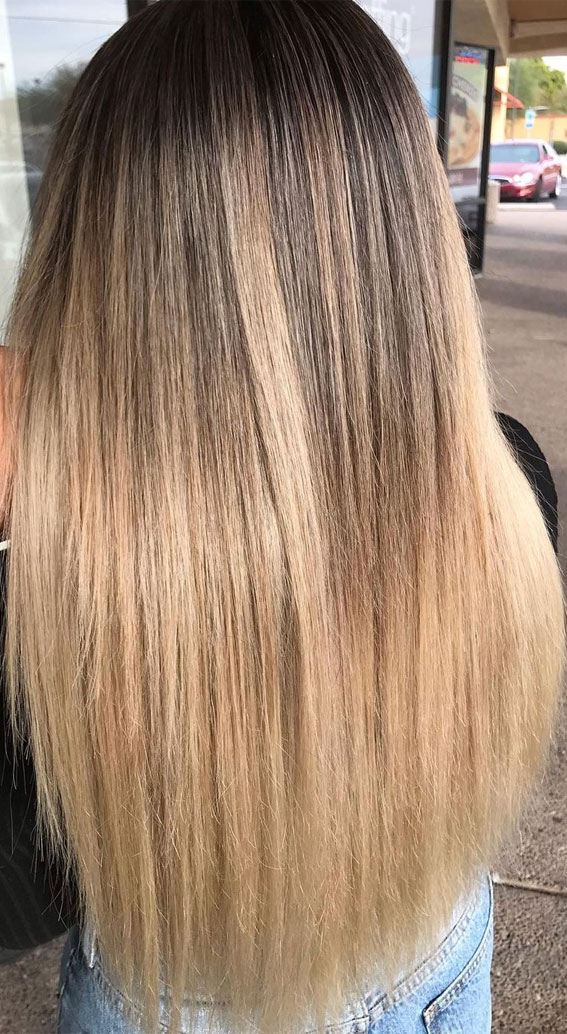 30+ Honey Blonde Hair Color Ideas :  Balayge Ombre