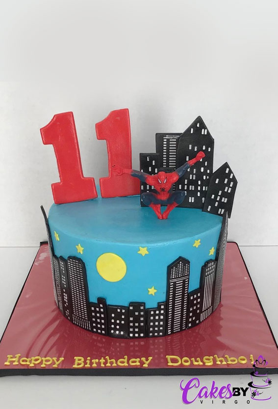 25 Spiderman Birthday Cake Ideas To Thrill Every Child : Spiderman Cake for 11st Birthday