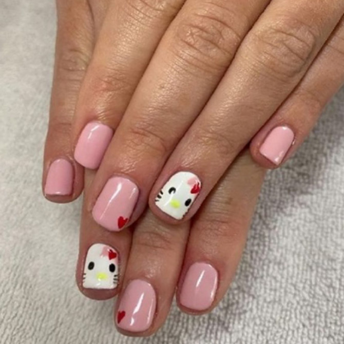 45 Kawaii Nails : Hello Kitty Kawaii Nails