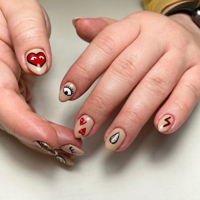 40 Best Valentine’s Day Nail Designs : Aesthetic Valentines Nails