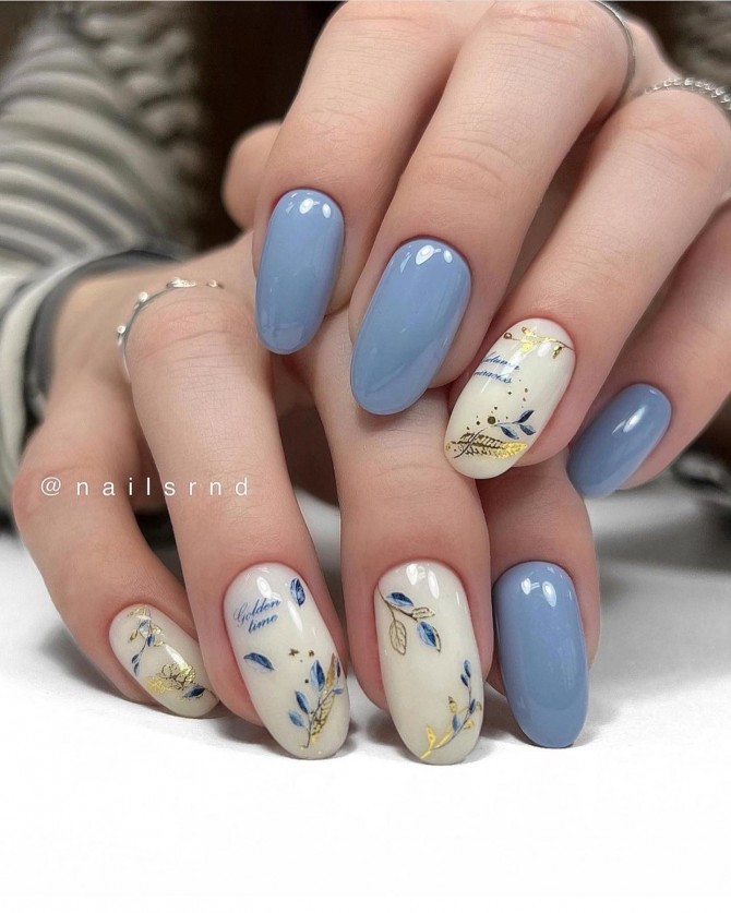 40+ Best Spring Nail Art Designs : Floral & Blue Spring Nails