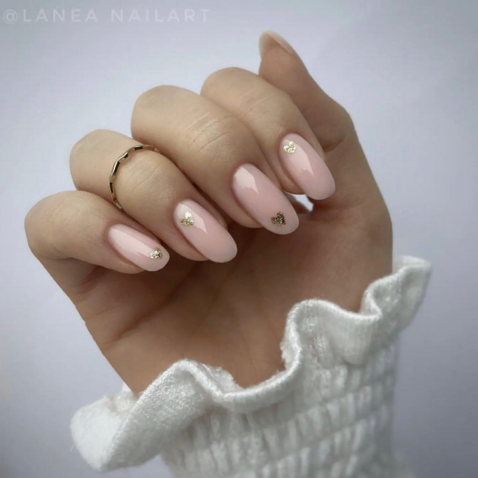 Valentine Heart Glitter Line White Medium Almond Press On Nails – BettyCora
