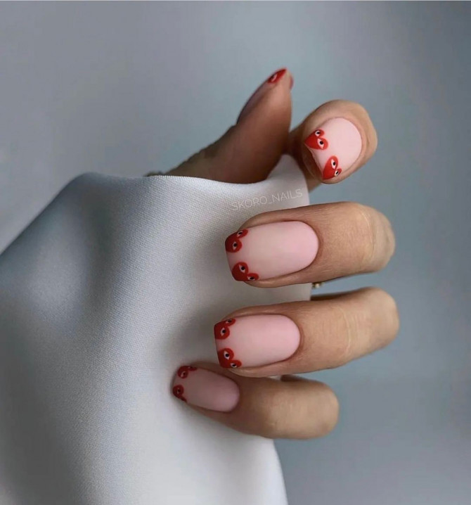 The 35 Cute Valentine’s Day Nails : Comme Des Gracons French Tips