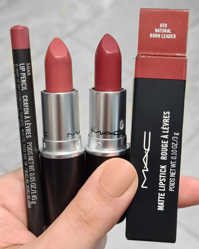 25 Mac Lipstick Swatches 2022 – Sweet Deal and Natural Born Leader