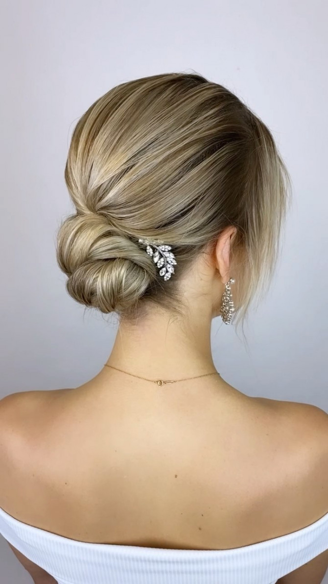 Lace Braid Low Bun | Need a fancy updo? I originally shared this style for  Homecoming but it's the perfect hairstyle for any special occasion. Holiday  party, new years eve,... | By