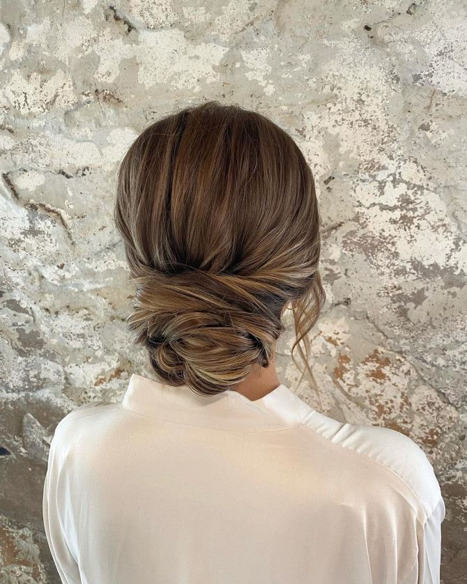 40 Beautiful Updo Hairstyles For 2022 : Low Bun Effortless Hairstyle