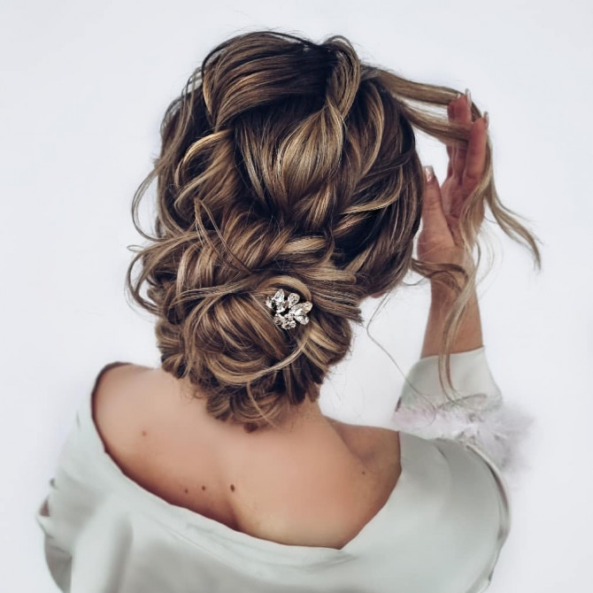 40 Beautiful Updo Hairstyles For 2022 :Curly, Texture Updo Hairstyle