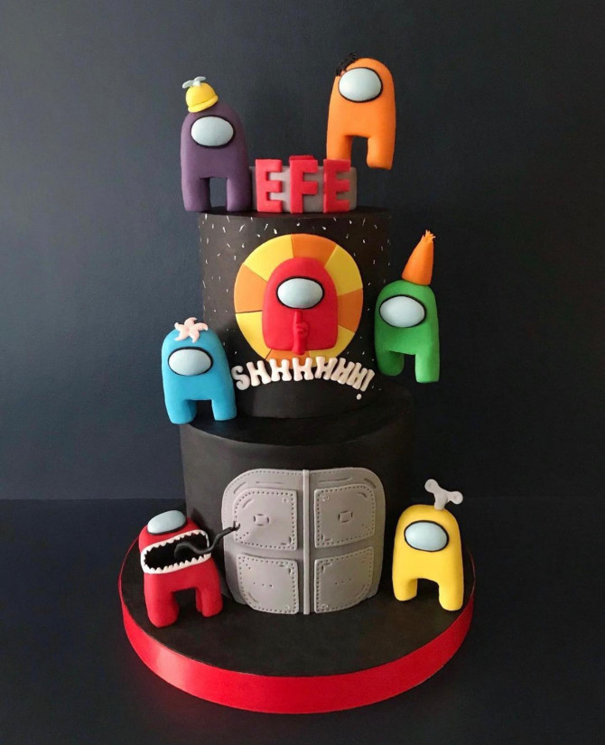 38 Cute Among Us Cake Ideas : Starting Among Us Game Cake