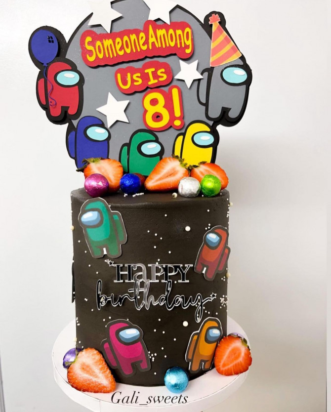 38 Cute Among Us Cake Ideas : 8th Birthday