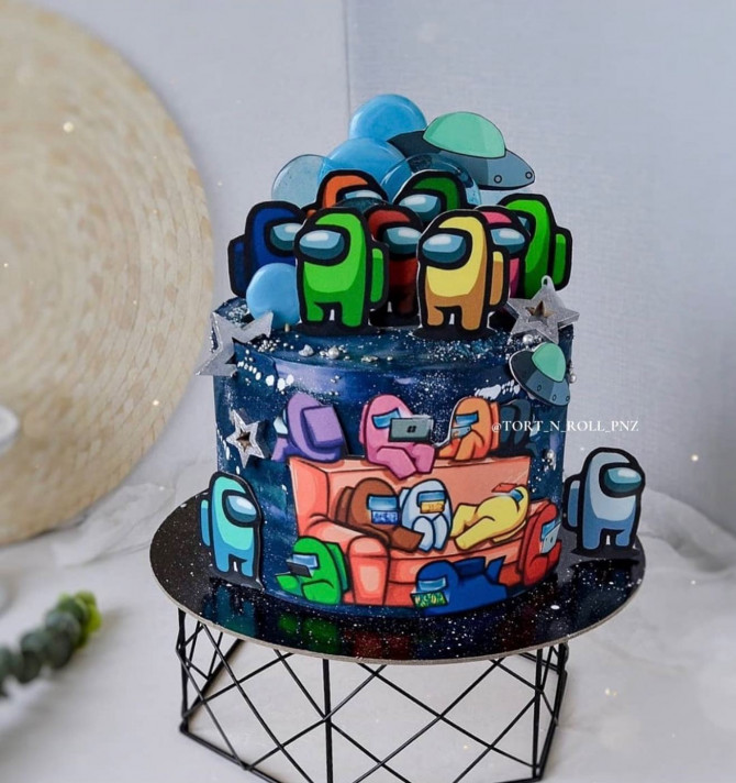 38 Cute Among Us Cake Ideas : Fun Among Us Cake