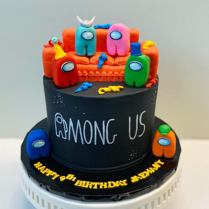 38 Cute Among Us Cake Ideas :The Crewmates Among Us