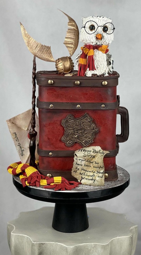 30 Harry Potter Birthday Cake Ideas : Harry Potter’s Suitcase Cake