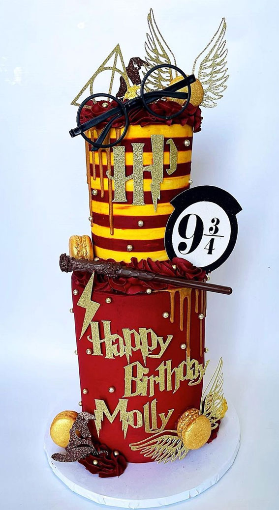 30 Harry Potter Birthday Cake Ideas : Harry Scar, Deathly Hallows, Platform No.