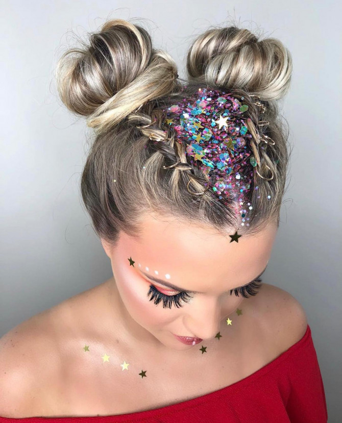 festival hairstyles with glitterTikTok Search