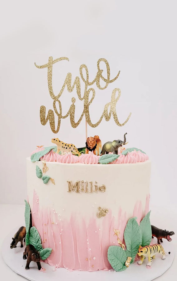 34 Two Wild Birthday Cake Ideas : Two Wild Cake for Girl