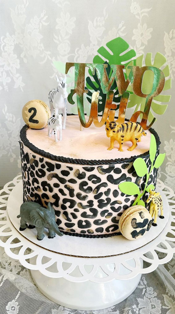 leopard print cake, two wild birthday cake, 2nd birthday cake, jungle themed birthday cake, wild birthday cake, two wild themed birthday cake, two wild birthday cake boy, two wild birthday cake for girl, jungle birthday cake, birthday cake for 2nd birthday
