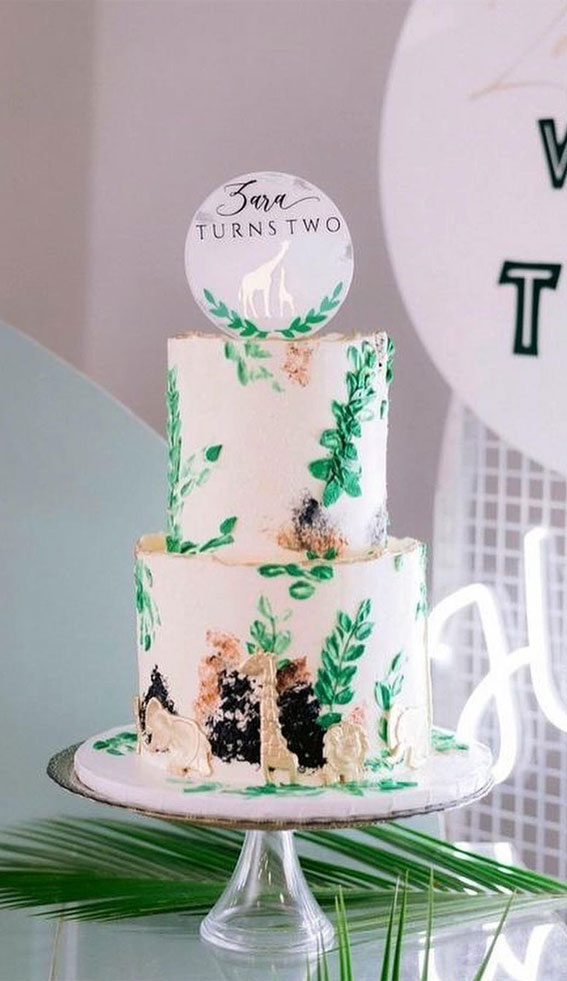 34 Two Wild Birthday Cake Ideas : Wild Two Theme