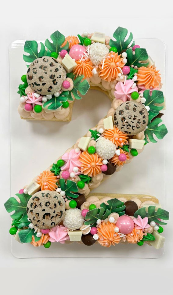 34 Two Wild Birthday Cake Ideas : Hand Painted Macarons Wild Cake