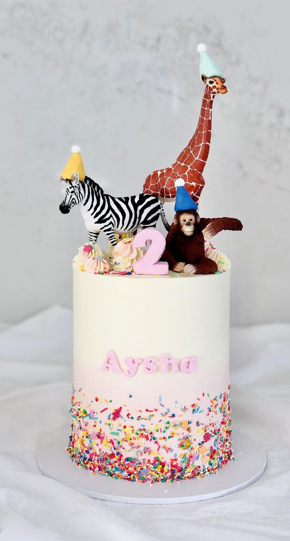 34 Two Wild Birthday Cake Ideas : Sprinkle + Jungle