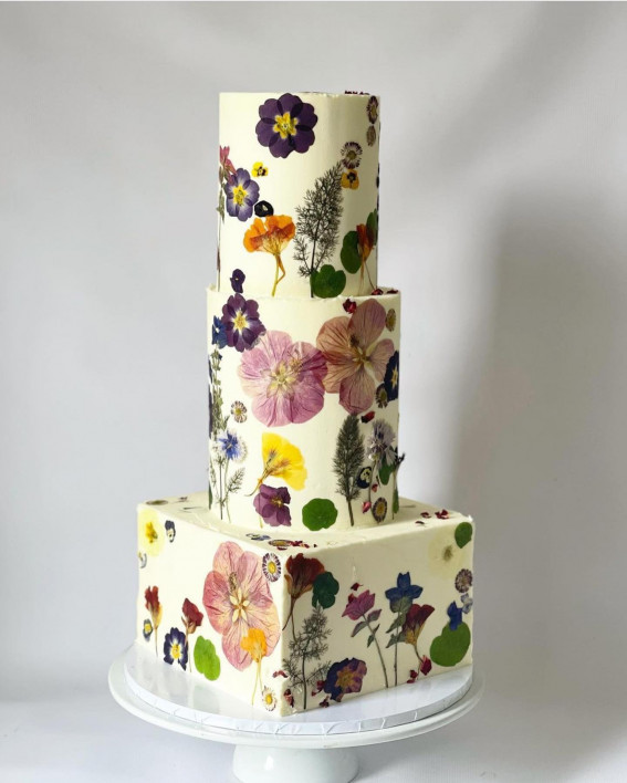 50 Wedding Cake Ideas for 2022 : Square + Round Cake