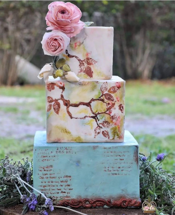 50 Wedding Cake Ideas for 2022 : French Country Wedding Cake